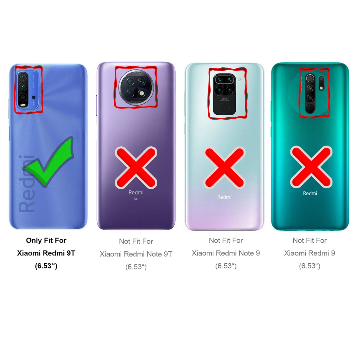 Durchsichtige Handyhülle für Xiaomi Redmi 9T mit Anti-Vergilbung