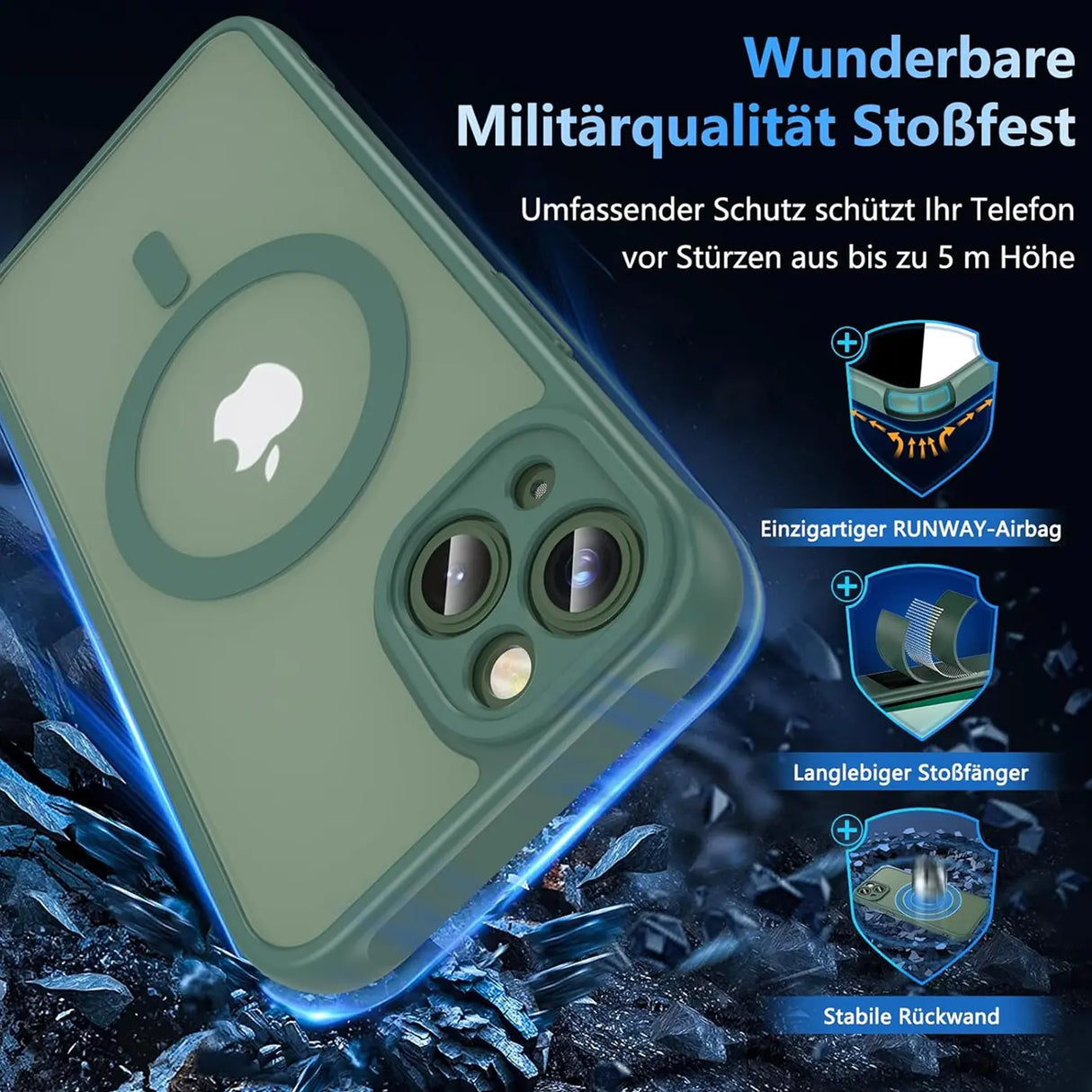 Apple iPhone 11 Hülle mit MagSafe, stoßfestem TPU-Material, erhöhter Kameraschutz und schlankem Design in verschiedenen Farben