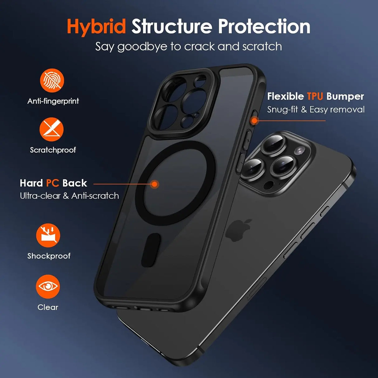 Apple iPhone 14 Pro Hülle mit MagSafe, stoßfestem TPU-Material, erhöhter Kameraschutz und schlankem Design in verschiedenen Farben