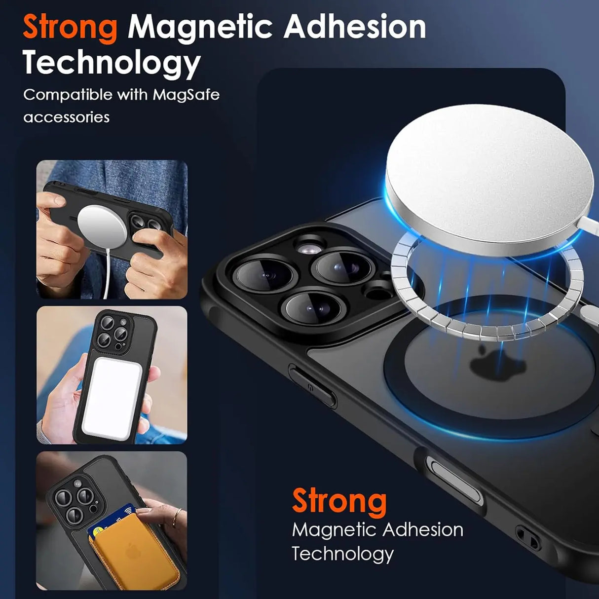 Apple iPhone 16 Pro Max Hülle mit MagSafe, stoßfestem TPU-Material, erhöhter Kameraschutz und schlankem Design in verschiedenen Farben