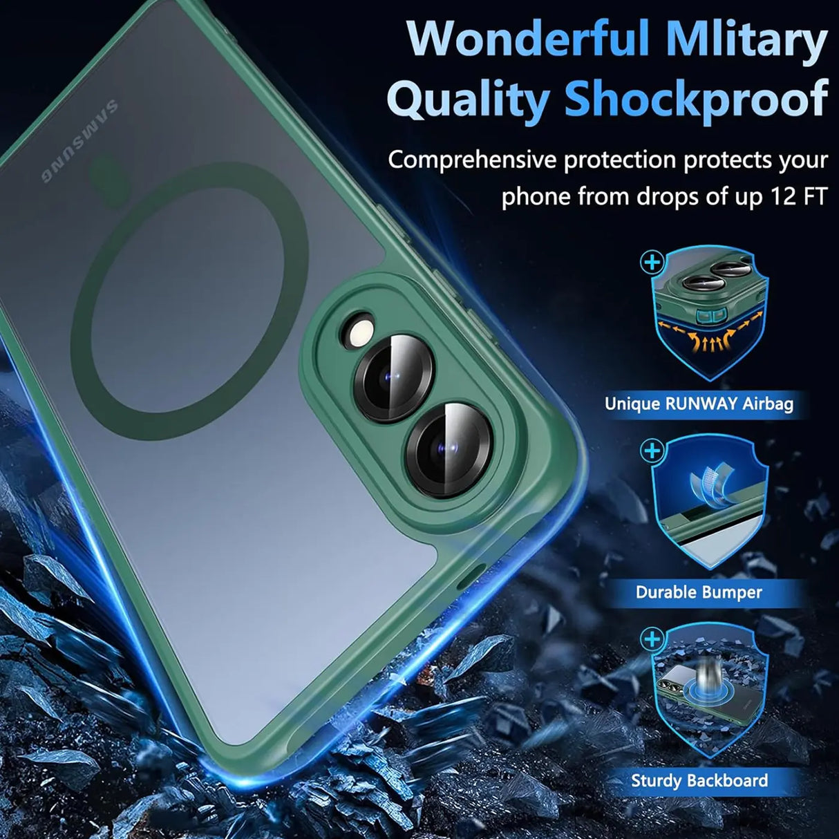 Samsung Galaxy S25 Edge Hülle mit MagSafe, stoßfestem TPU-Material, erhöhter Kameraschutz und schlankem Design in verschiedenen Farben