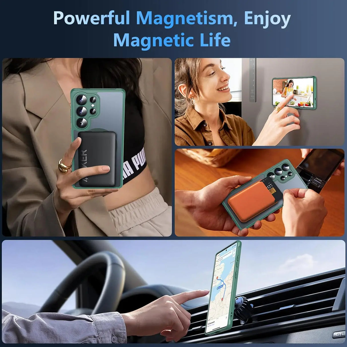 Samsung Galaxy S25 Ultra Hülle mit MagSafe, stoßfestem TPU-Material, erhöhter Kameraschutz und schlankem Design in verschiedenen Farben