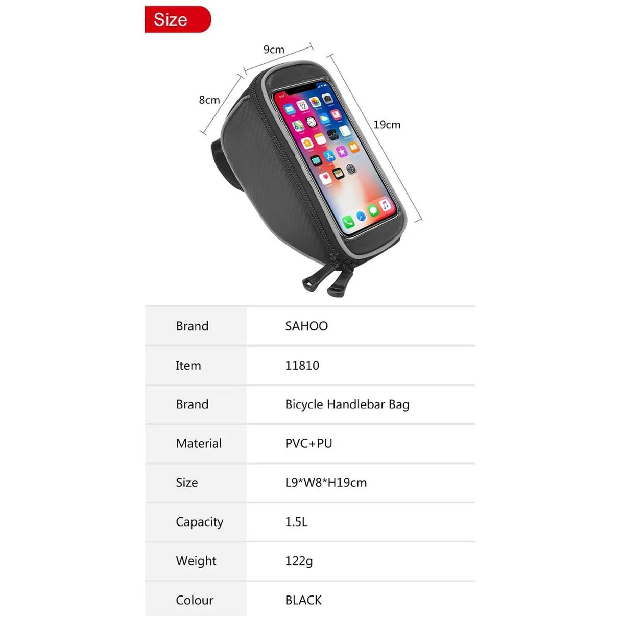 Halterung Sahoo Stange Bike - 1.5 Liter