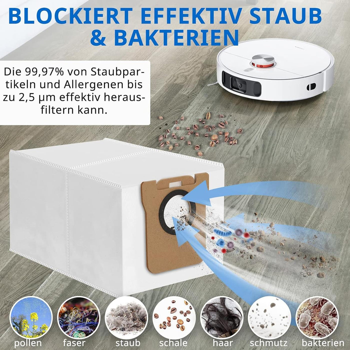 Staubbeutel für Dreame D10 5er Set