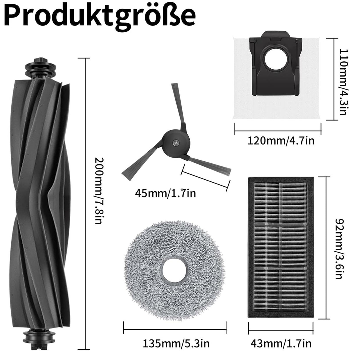 Zubehör-Set 11-teilig für Dreame X40 / X40 11er Set