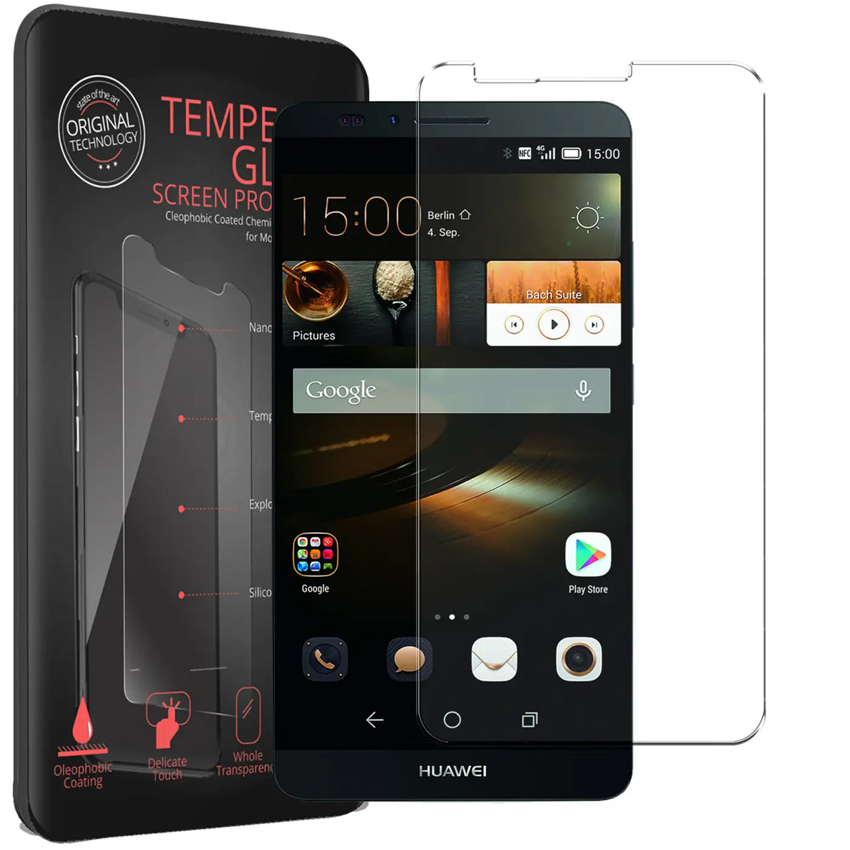 Kratzfeste und bruchsichere 9H Panzerfolie für Huawei Mate 7