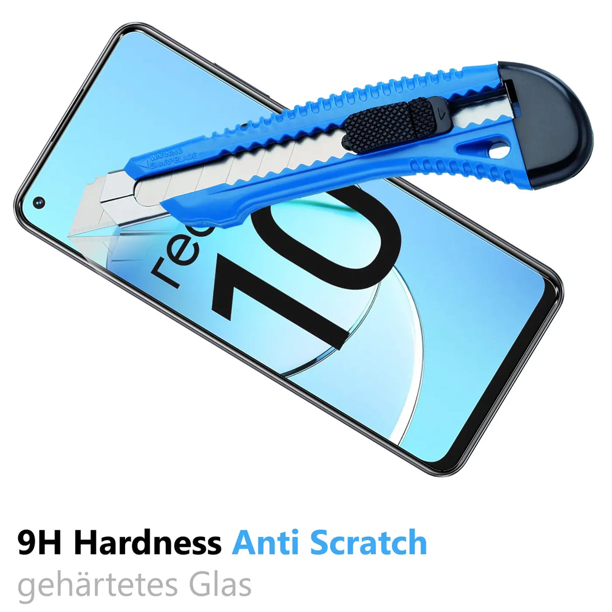 Kratzfeste und bruchsichere 9H Panzerfolie für Realme 10 4G
