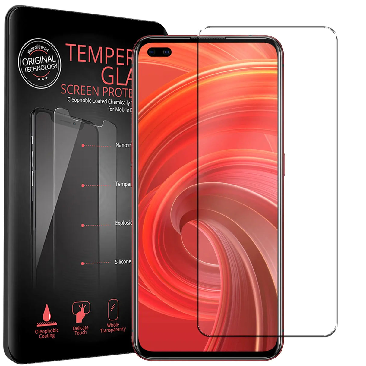 Kratzfeste und bruchsichere 9H Panzerfolie für Realme X50 Pro