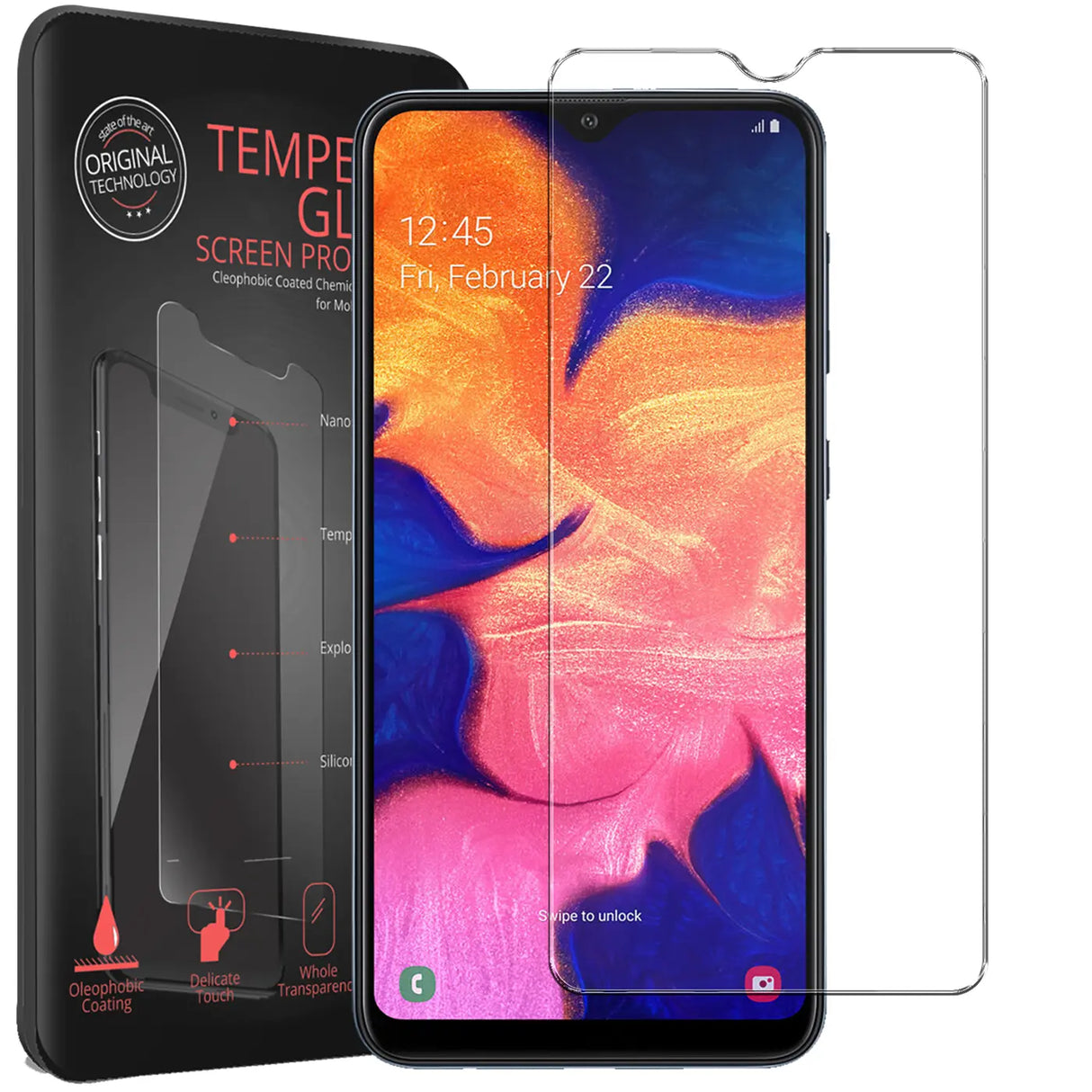 Kratzfeste und bruchsichere 9H Panzerfolie für Samsung Galaxy A10