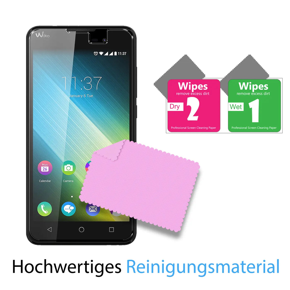 Kratzfeste und bruchsichere 9H Panzerfolie für Wiko Lenny 2