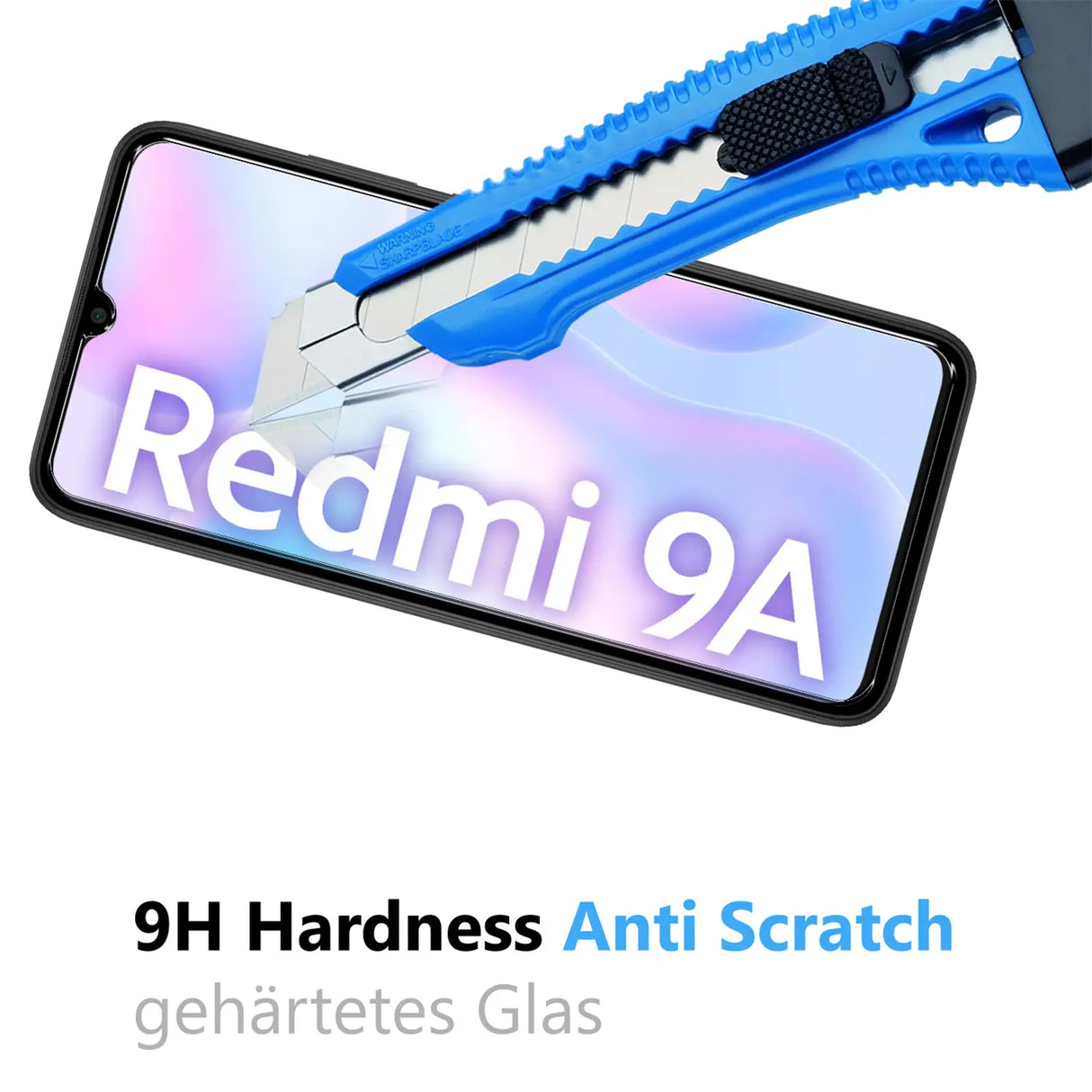 Kratzfeste und bruchsichere 9H Panzerfolie für Xiaomi Redmi 9A