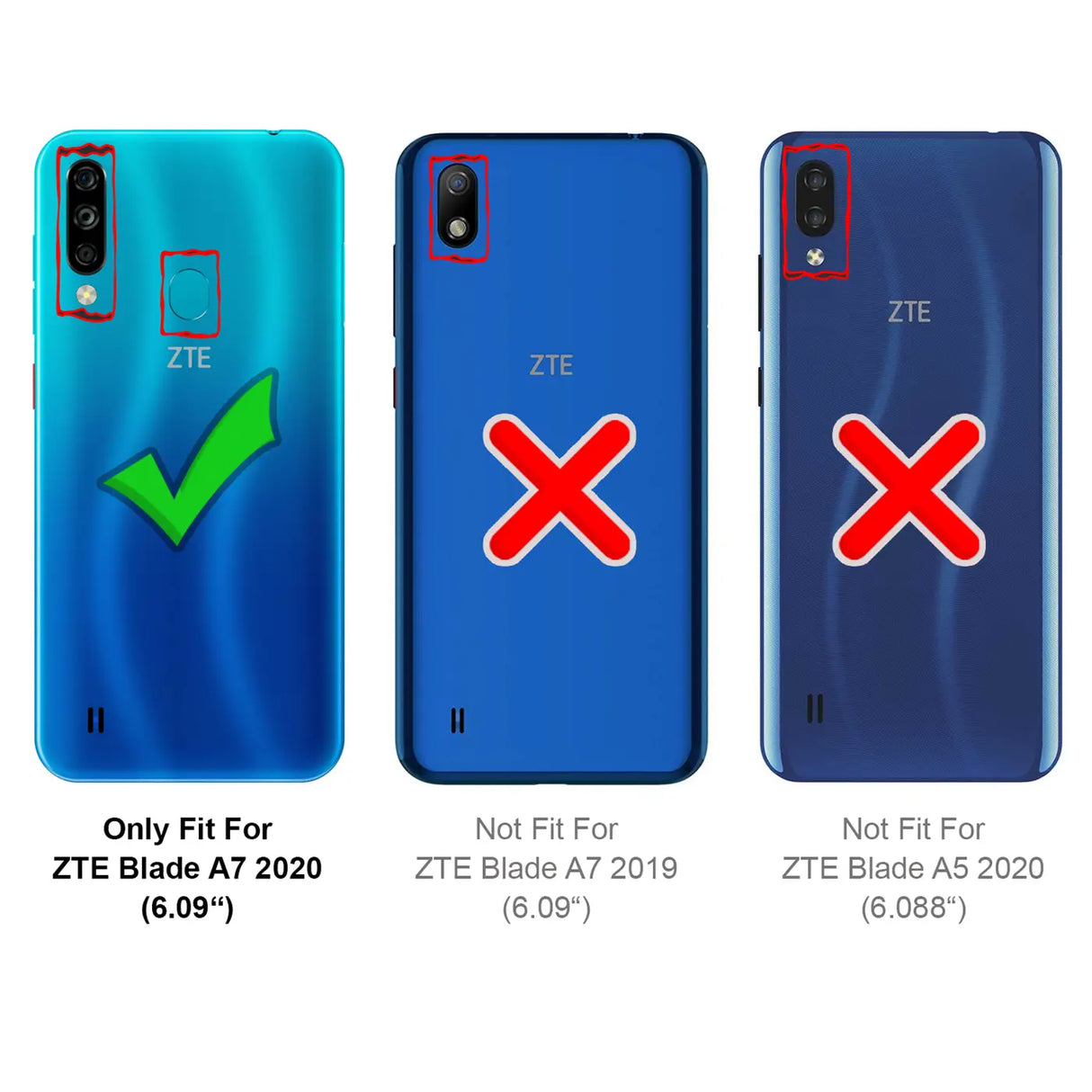 Kratzfeste und bruchsichere 9H Panzerfolie für ZTE Blade A7 2020