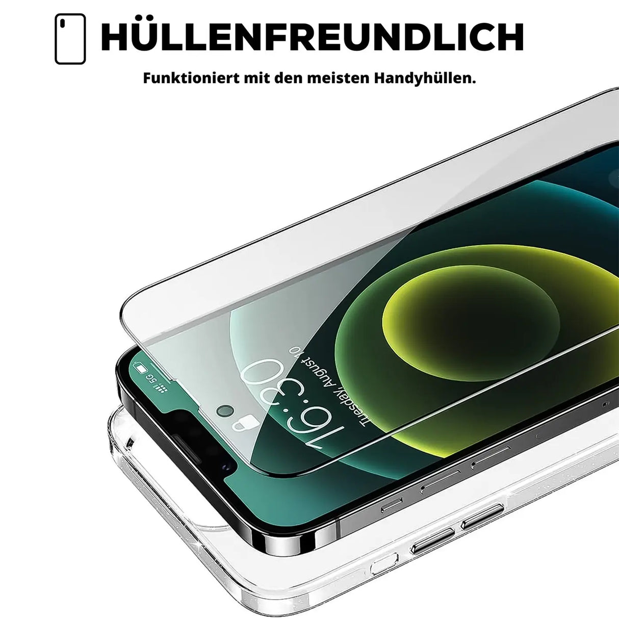 Kratzfestes Panzerglas für iPhone 16 Pro Max mit Blickschutz