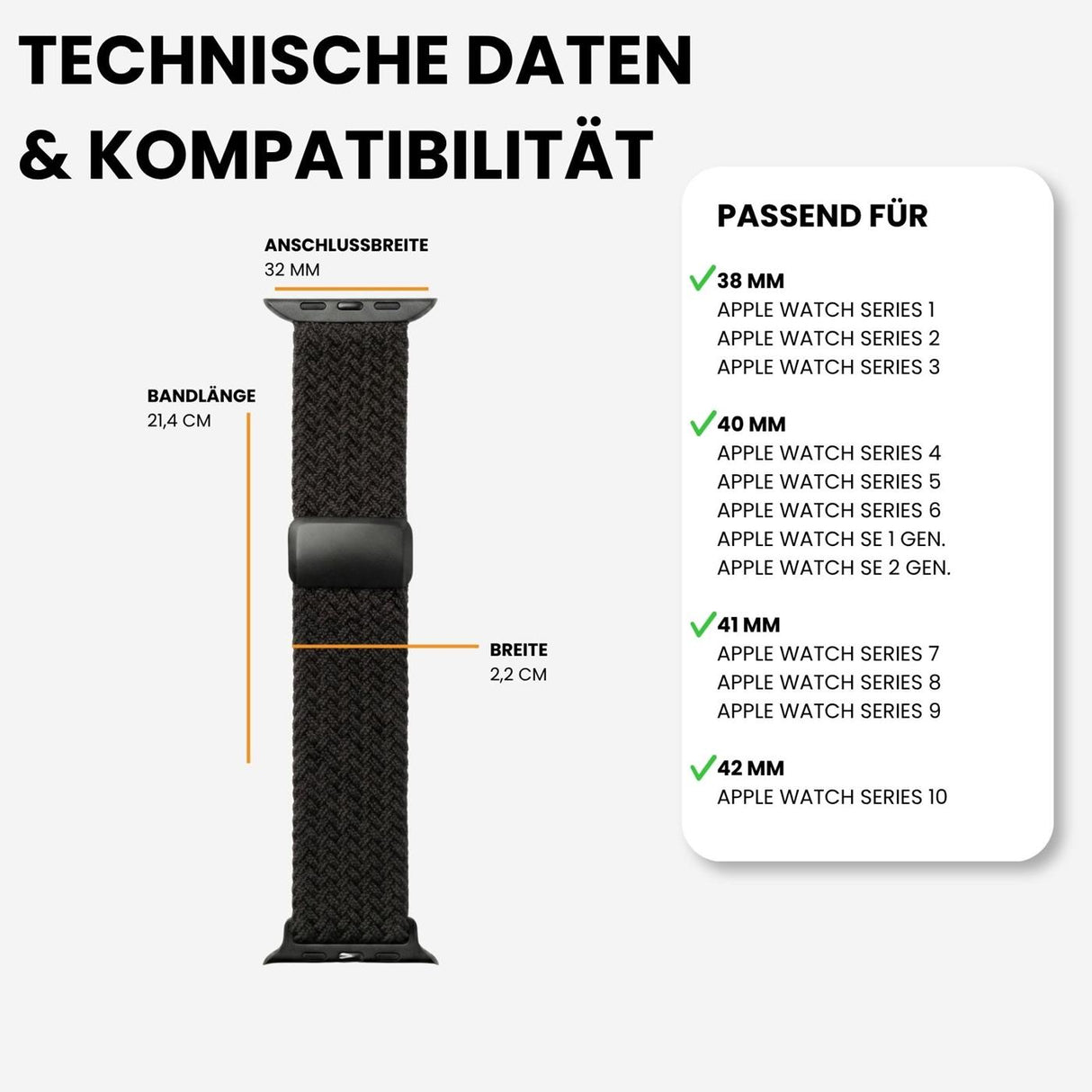 Kompatibilität 38/40/41mm - Anthrazitgrau