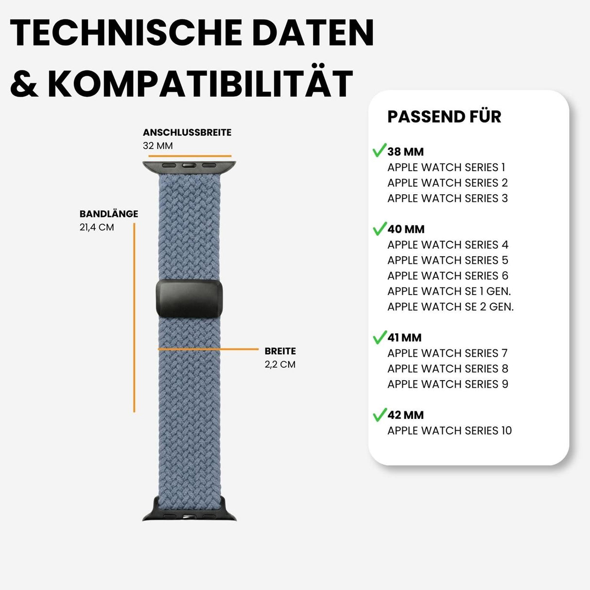 Kompatibilität 38/40/41mm - Babyblau