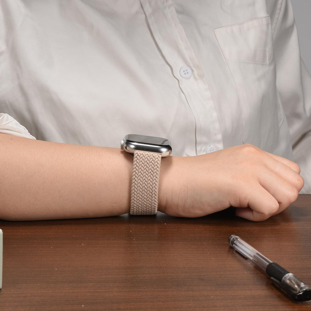 Nylon Loop Armband Apple Watch - Beige