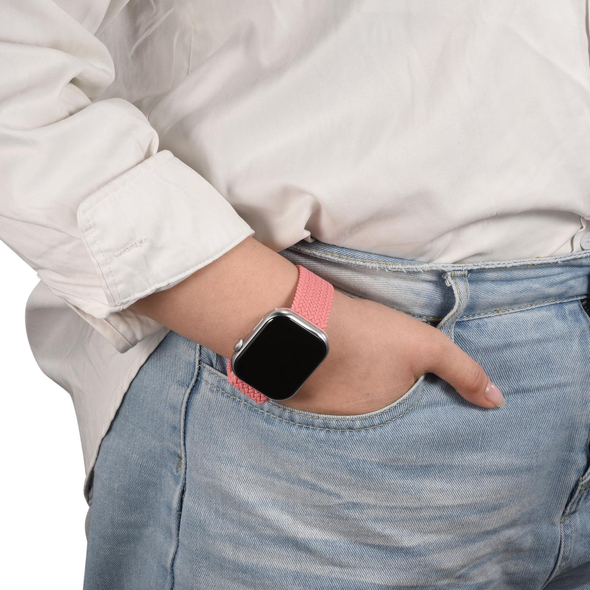Nylon Loop Armband Apple Watch - Korallenrosa