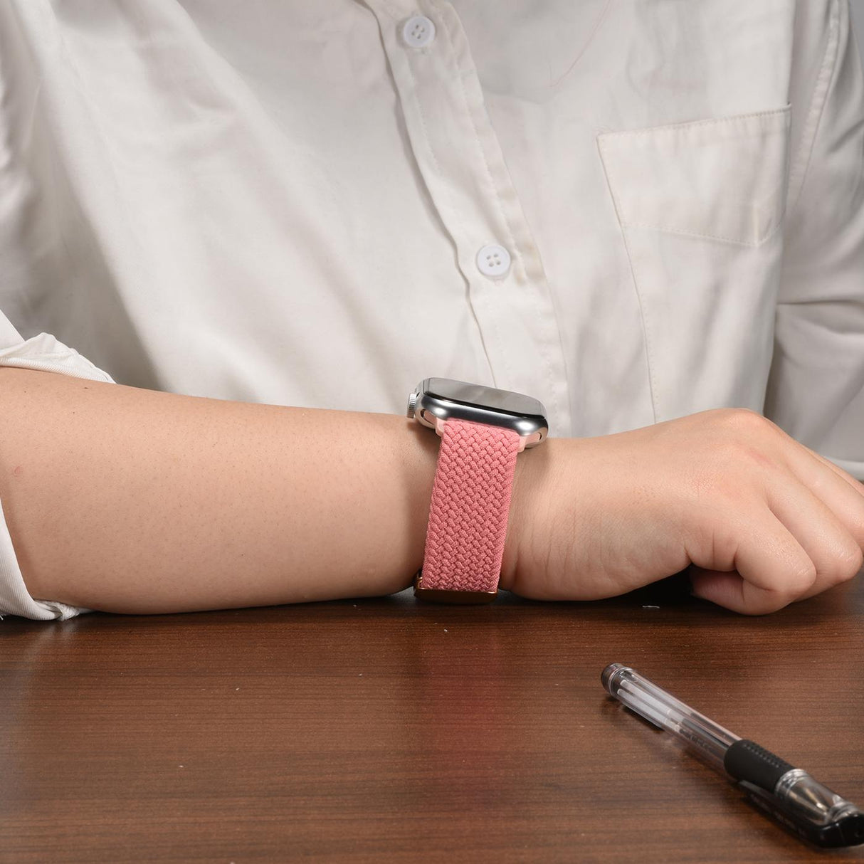 Nylon Loop Armband Apple Watch - Korallenrosa