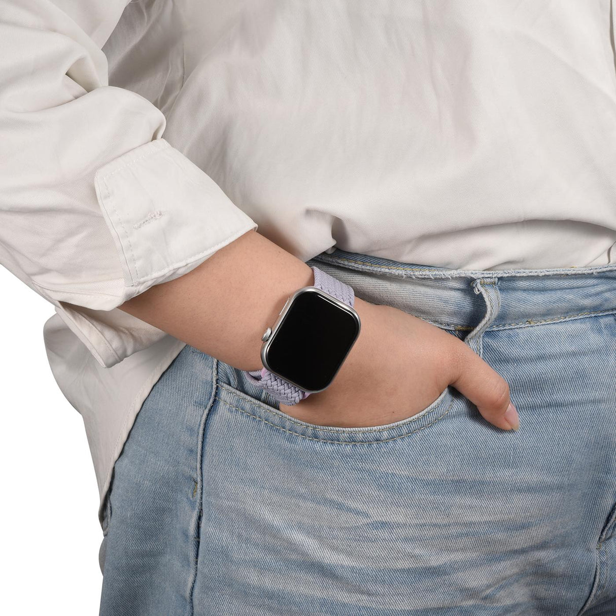 Nylon Loop Armband Apple Watch - Nebelviolett