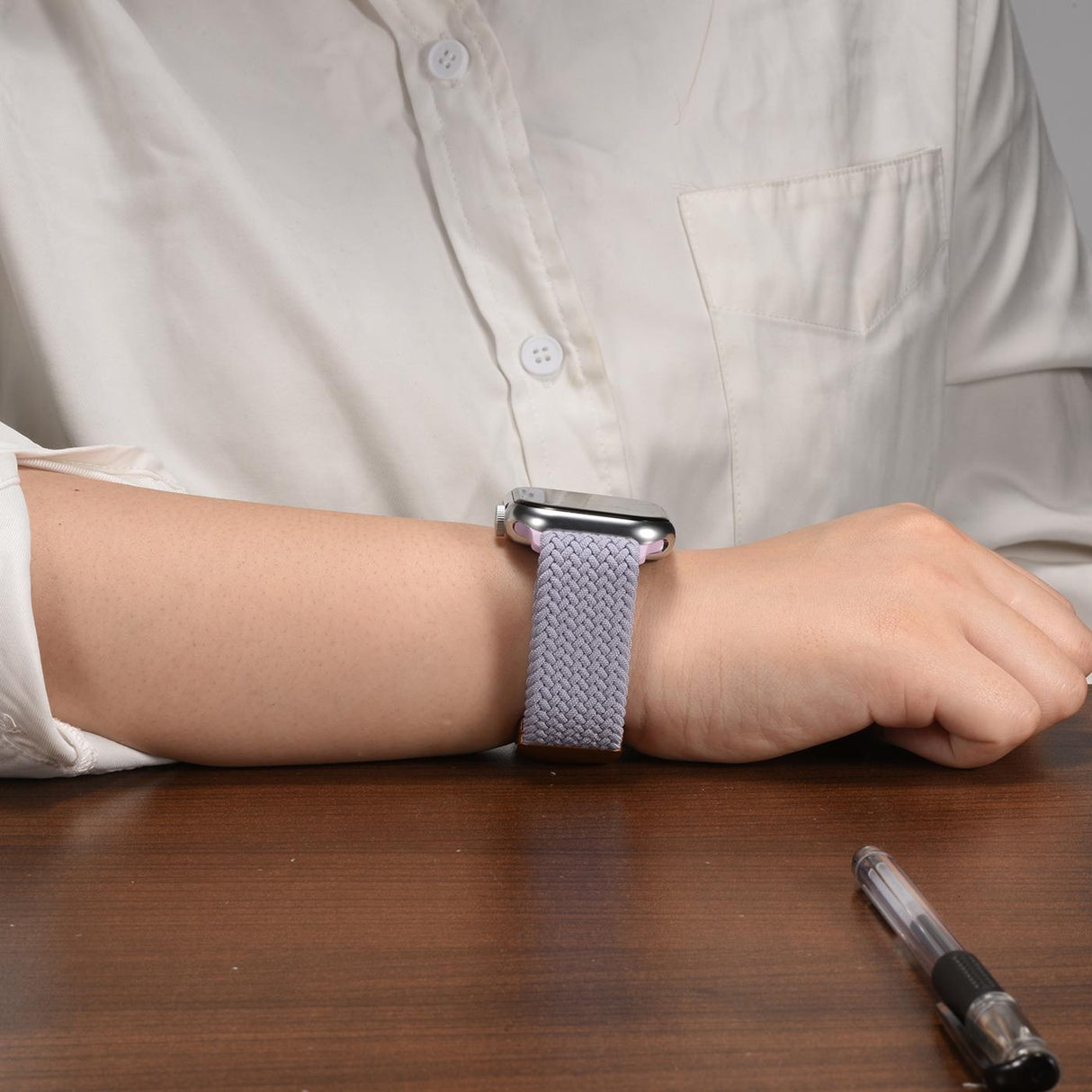 Nylon Loop Armband Apple Watch - Nebelviolett