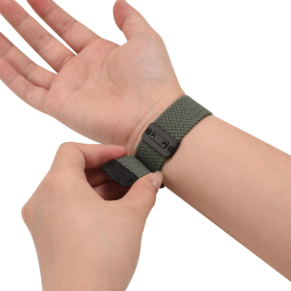 Nylon Loop Armband Apple Watch - Olivgrün