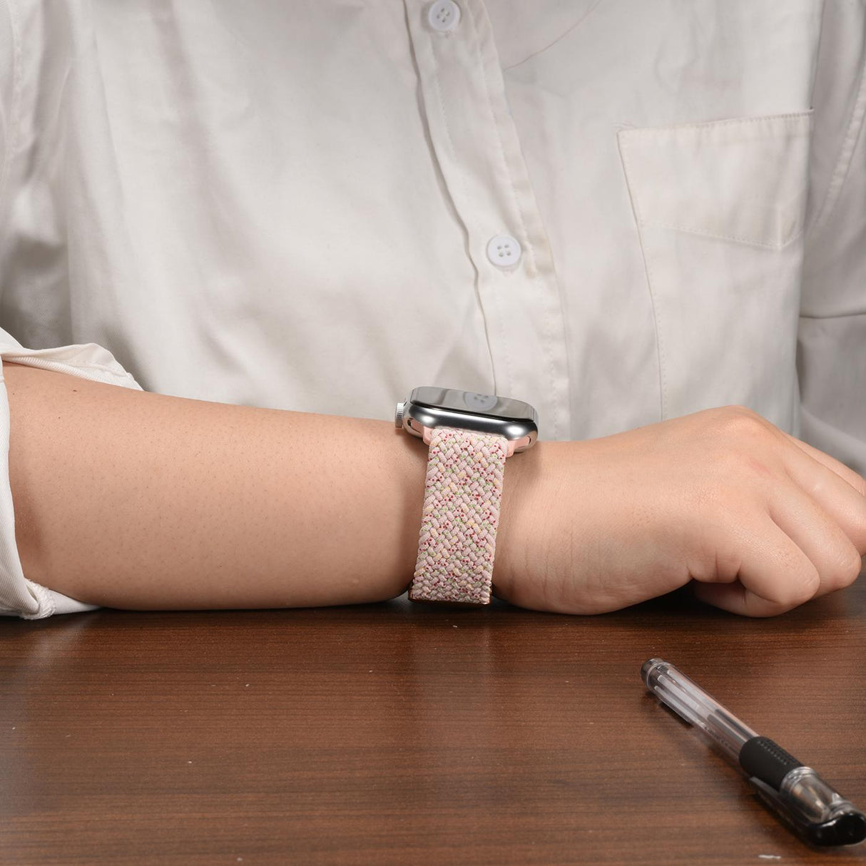 Nylon Loop Armband Apple Watch - Rosé