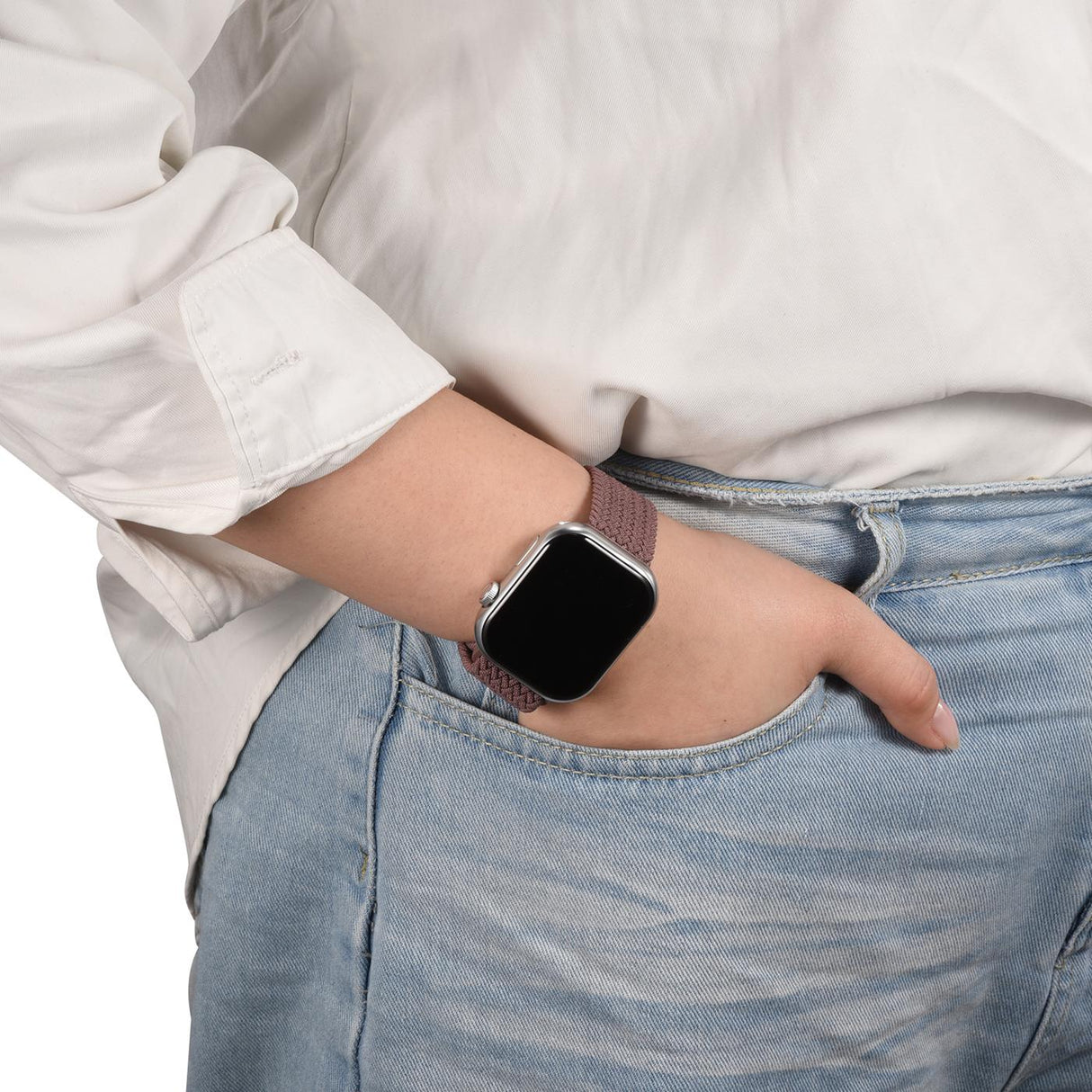 Nylon Loop Armband Apple Watch - Staubviolett