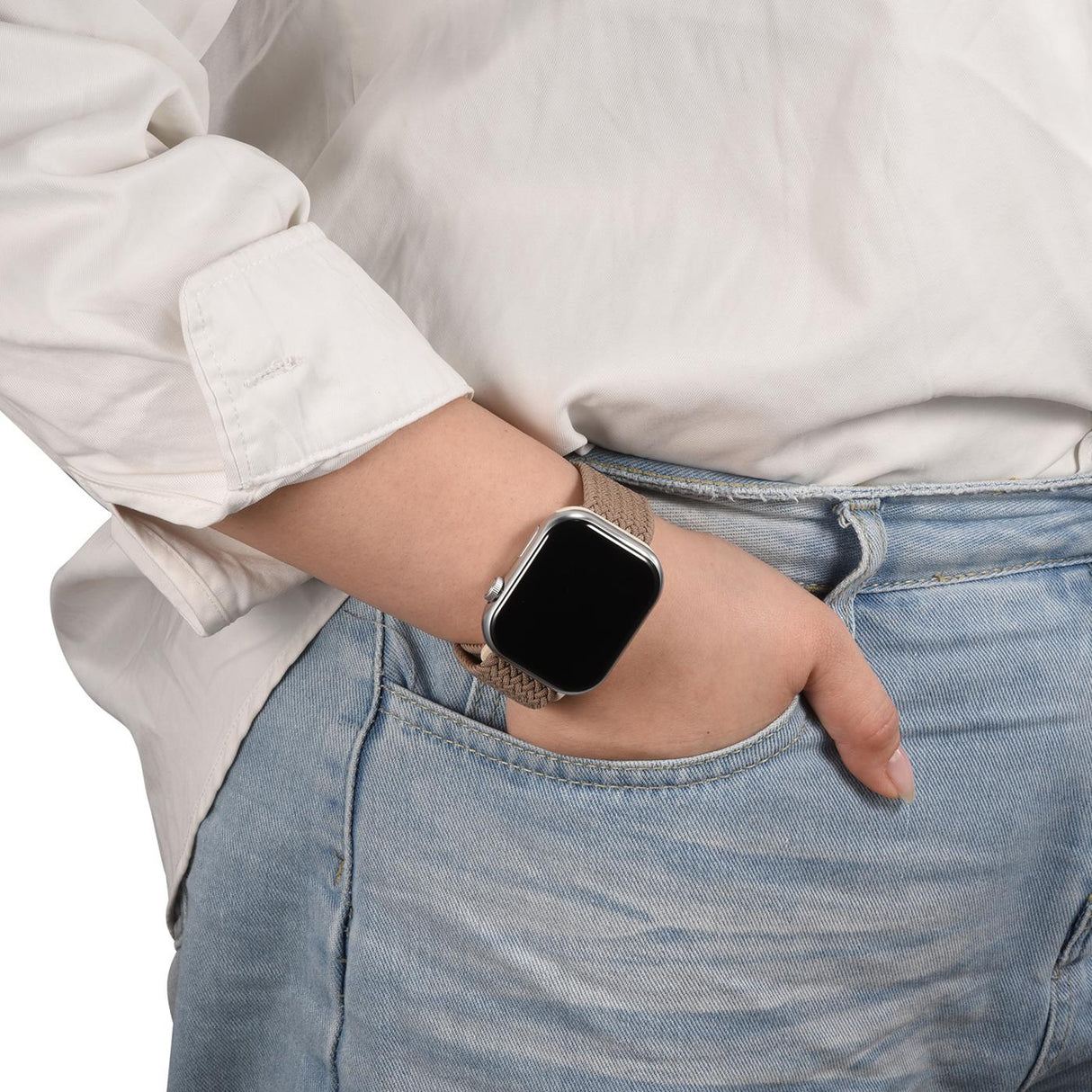 Nylon Loop Armband Apple Watch - Tonbraun