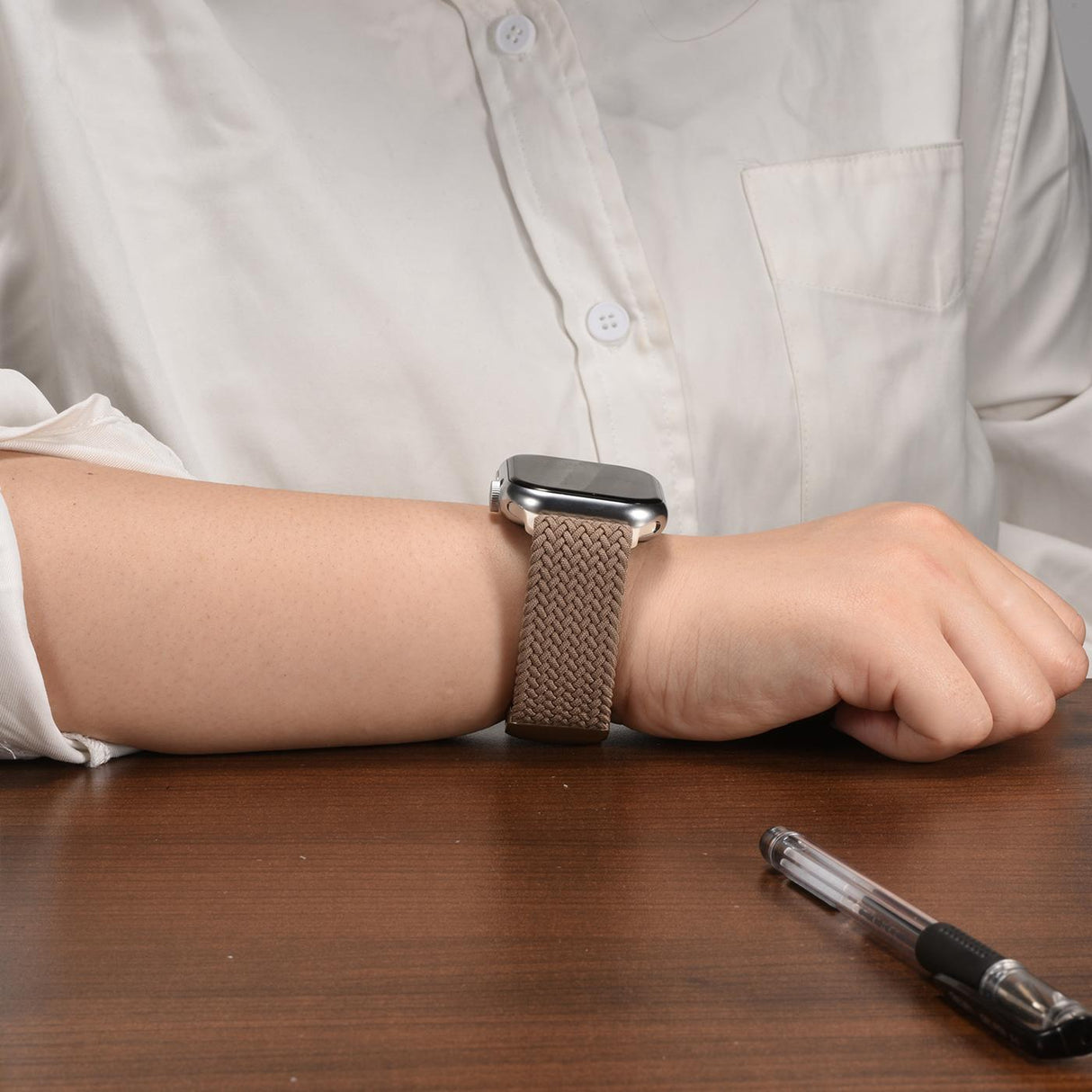 Nylon Loop Armband Apple Watch - Tonbraun