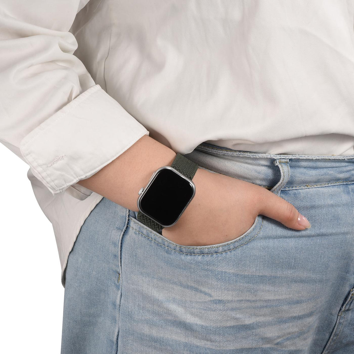 Nylon Loop Armband Apple Watch - Waldgrün