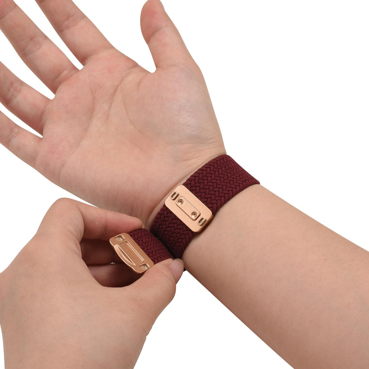 Nylon Loop Armband Apple Watch - Weinrot