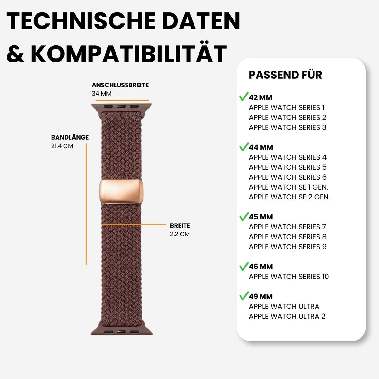 Kompatibilität 42/44/45/49mm - Staubviolett