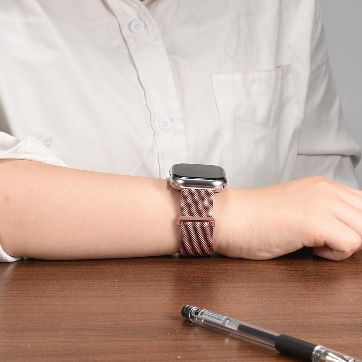 Milanese Edelstahl Armband Apple Watch - Altrosa