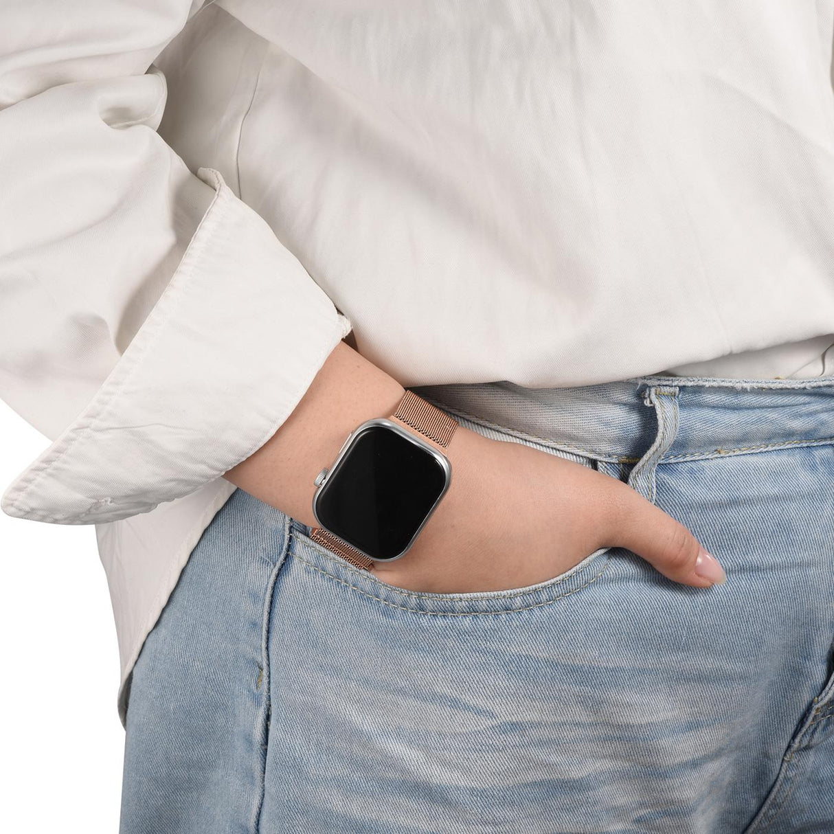 Milanese Edelstahl Armband Apple Watch - Roségold