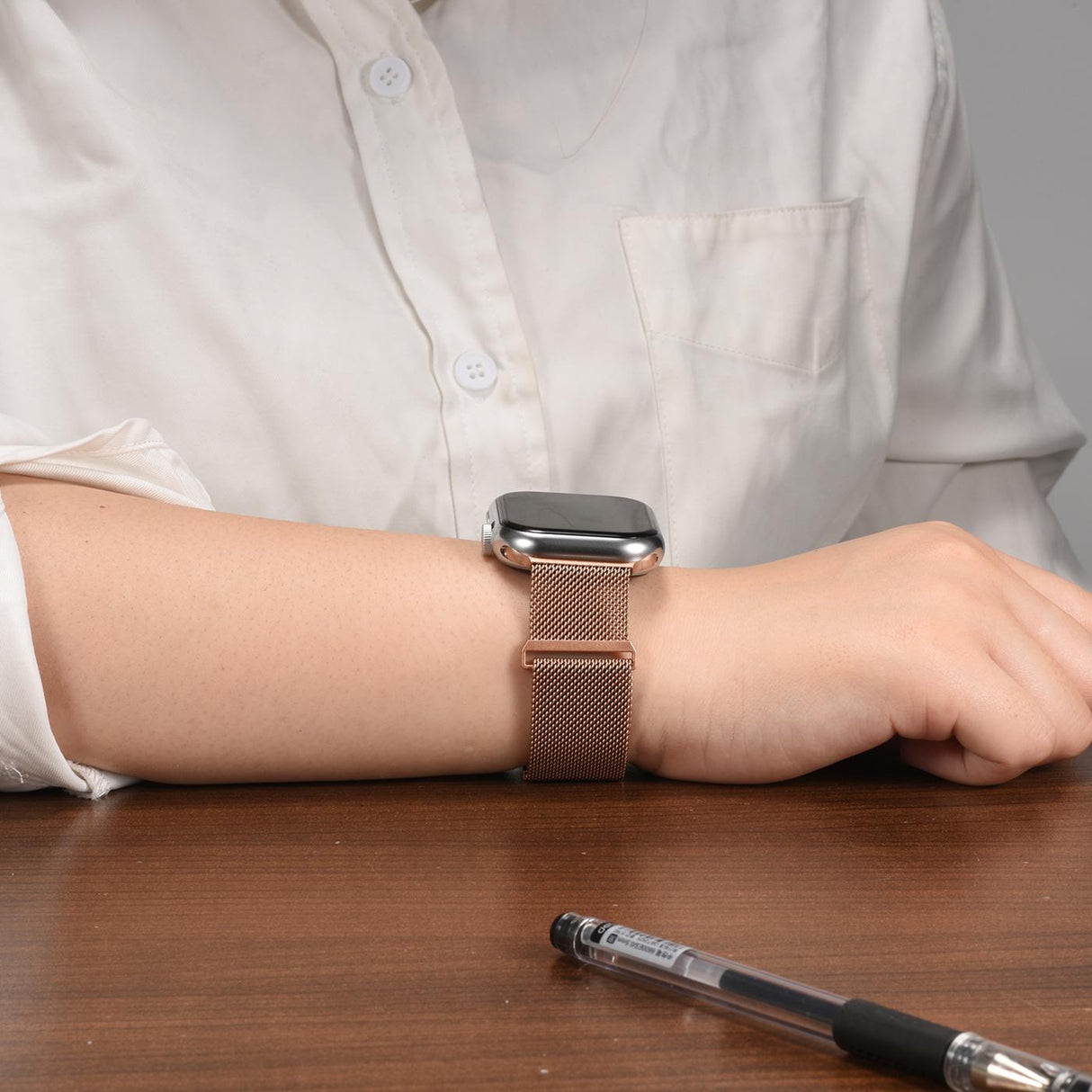 Milanese Edelstahl Armband Apple Watch - Roségold