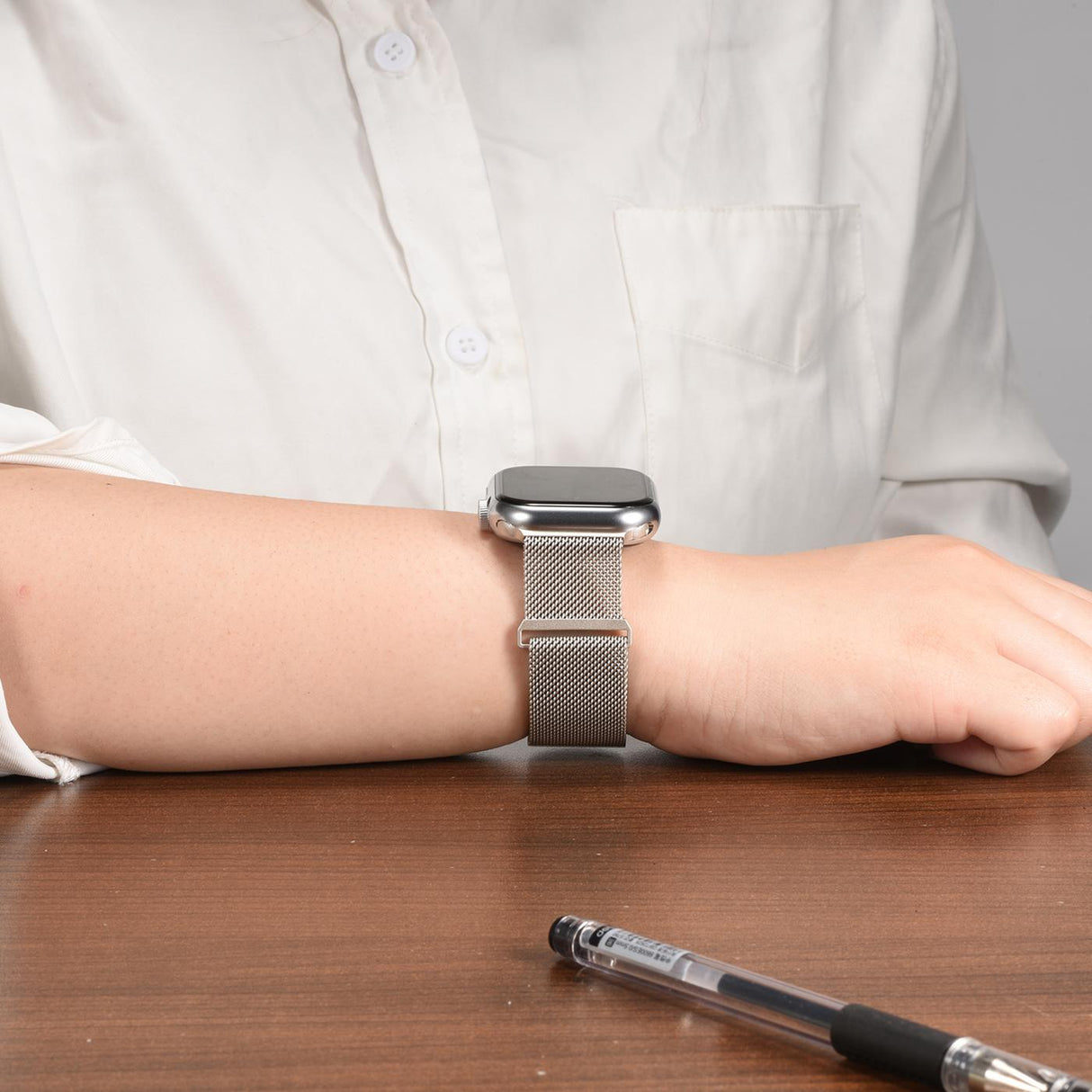 Milanese Edelstahl Armband Apple Watch - Silber