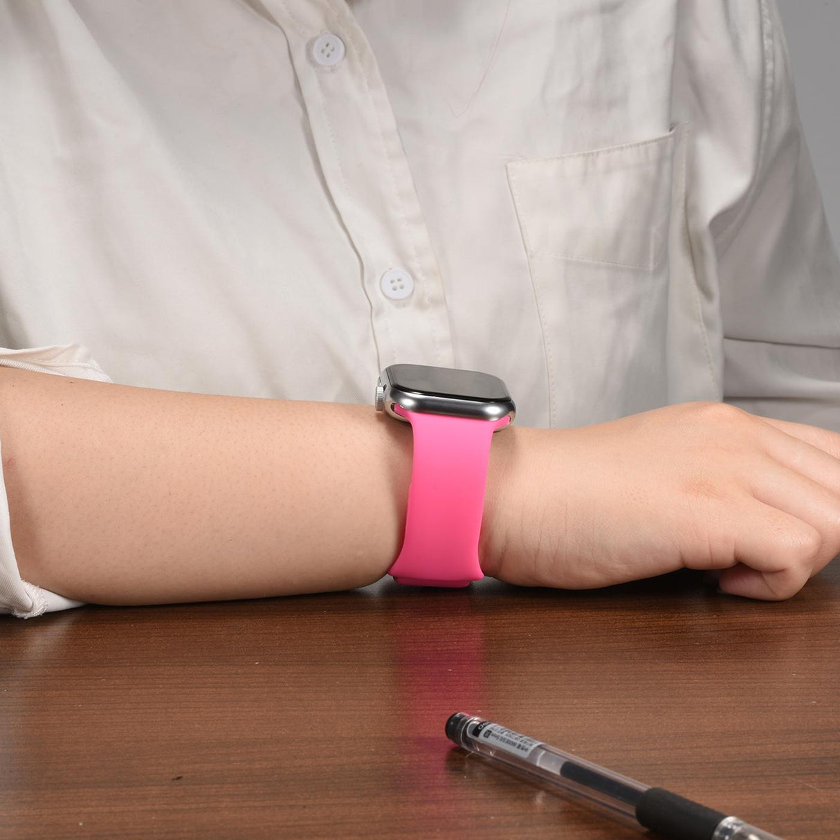 Silikon Butterfly Armband Apple Watch - Knallrosa