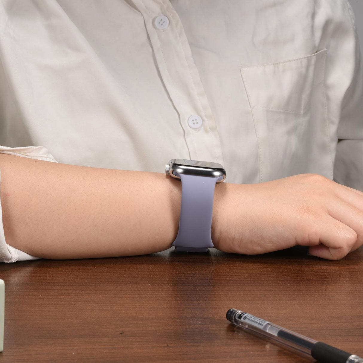 Silikon Butterfly Armband Apple Watch - Lavendelgrau
