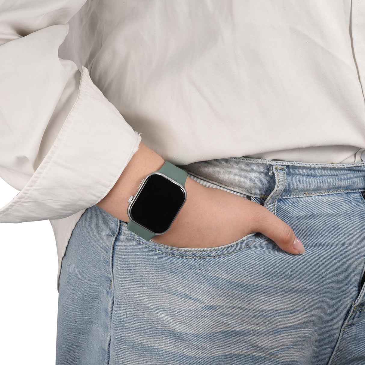 Silikon Butterfly Armband Apple Watch - Olivgrün