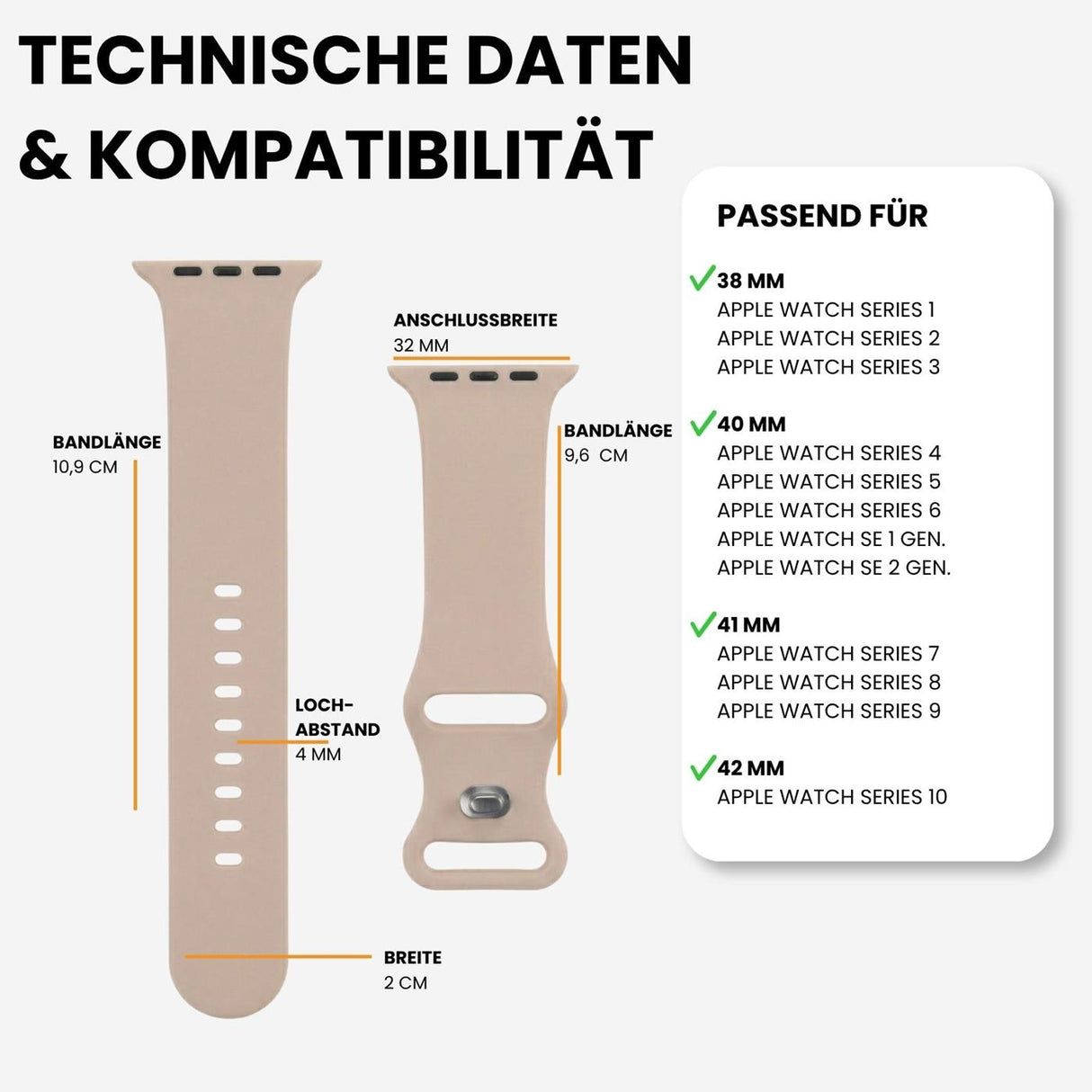 Kompatibilität 38/40/41mm - Sandrosa