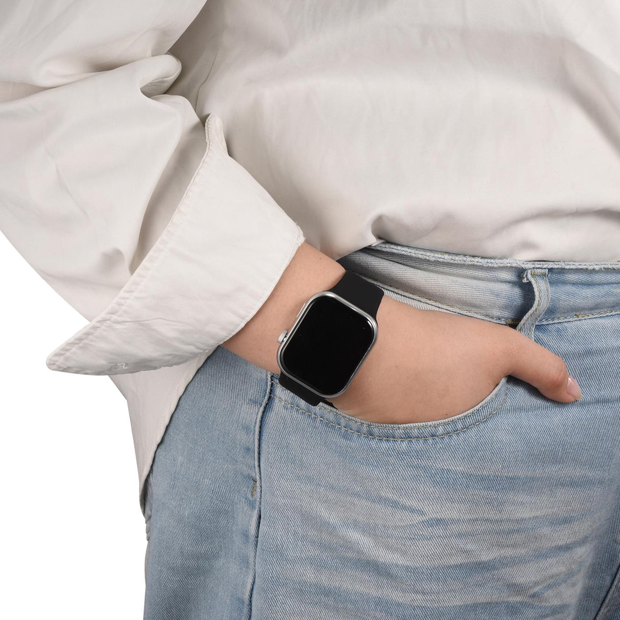 Silikon Butterfly Armband Apple Watch - Schwarz