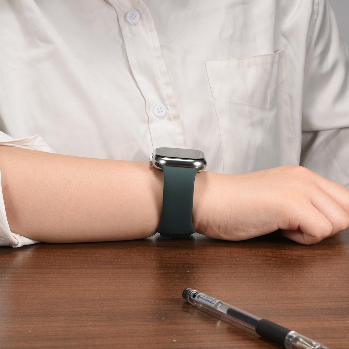 Silikon Butterfly Armband Apple Watch - Tannengrün