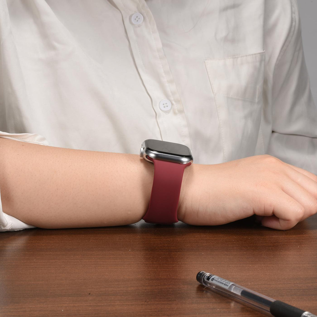 Silikon Butterfly Armband Apple Watch - Weinrot