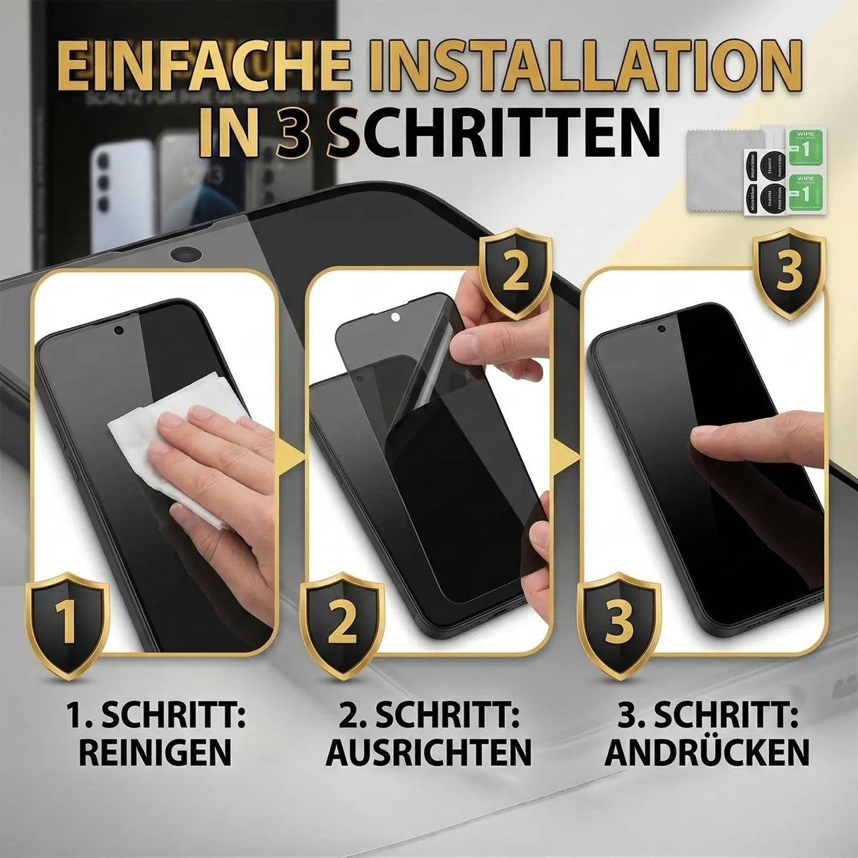 Kratzfestes Panzerglas für Samsung Galaxy A37 5G mit Blickschutz