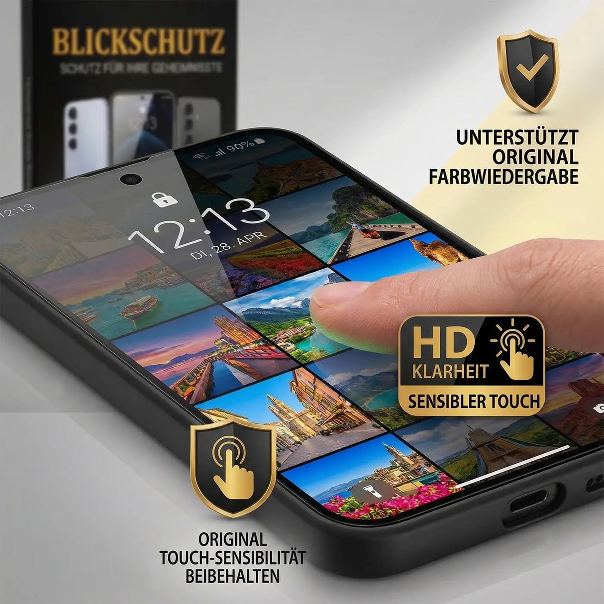 Kratzfestes Panzerglas für Samsung Galaxy A25 5G mit Blickschutz