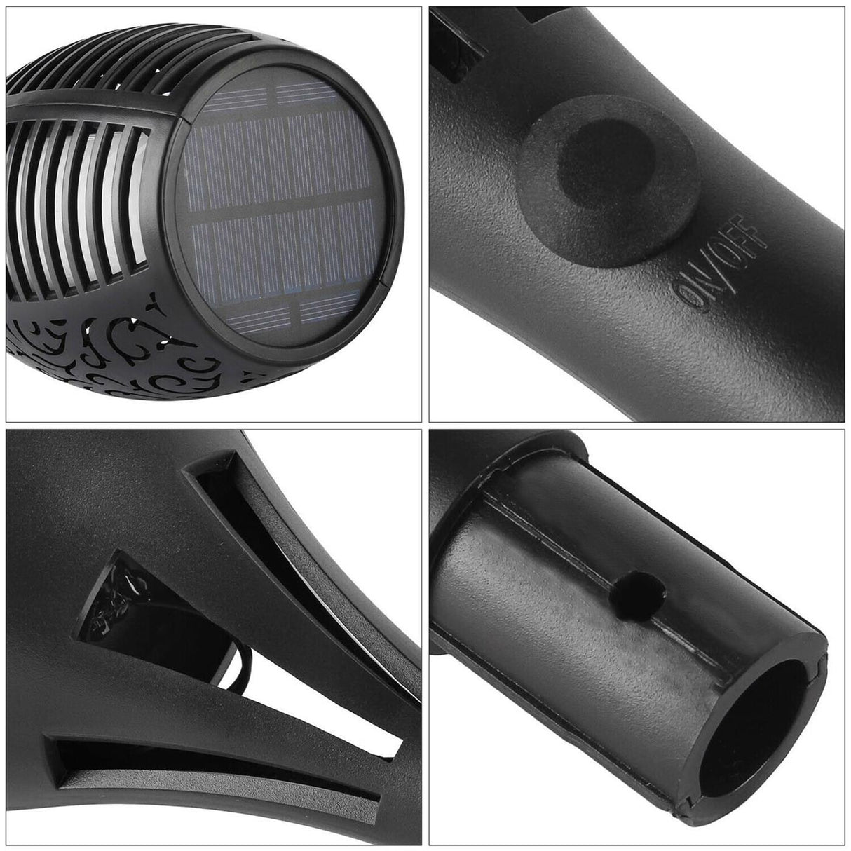 Solarlampe Fackel Design – 96 LEDs – IP65