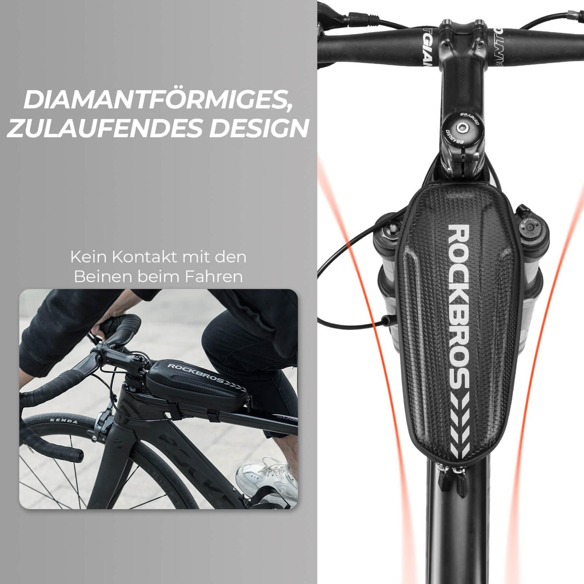 Rockbros Fahrrad Oberrohrtasche Wasserdicht L (1,5 l)