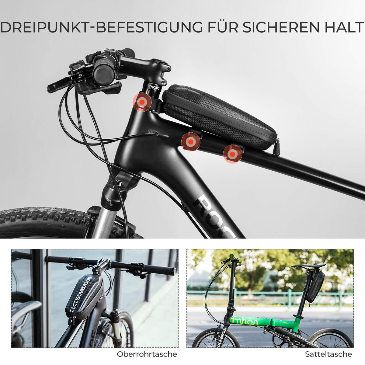 Rockbros Fahrrad Oberrohrtasche Wasserdicht L (1,5 l)