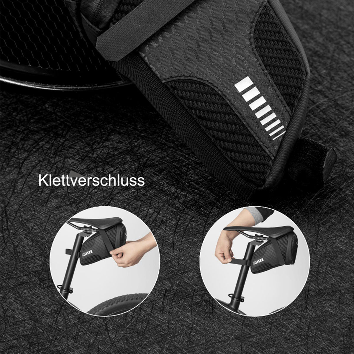 Rockbros Fahrrad-Satteltasche 1,5L C29-BK – Schwarz Default Title