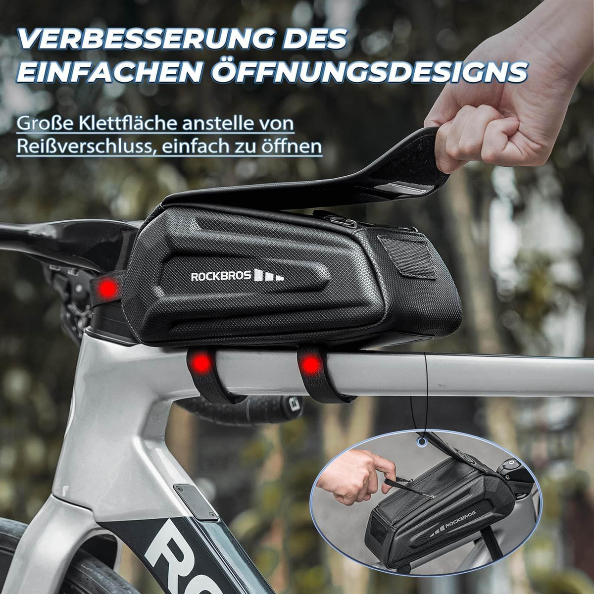 Rockbros Fahrrad-Oberrohrtasche mit Touchscreen-Fach Default Title